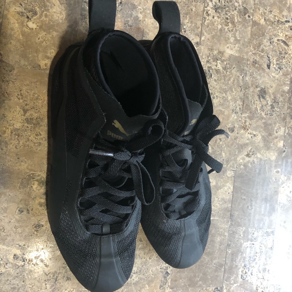 Puma Black Mesh High Top light weight sneaker